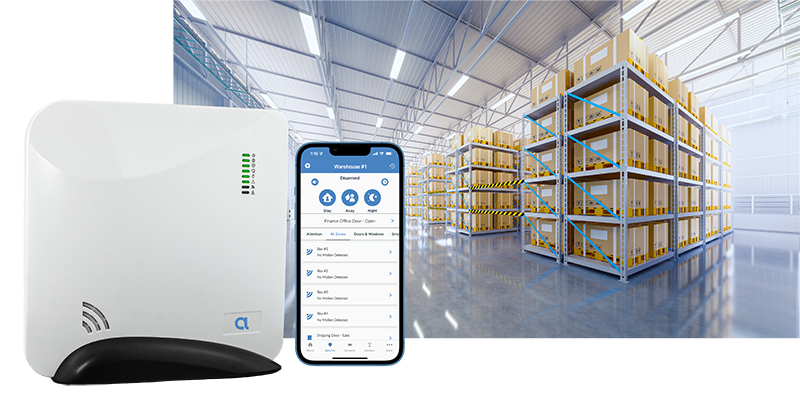 Large australian warehouse go wireless with alula connect +